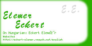 elemer eckert business card